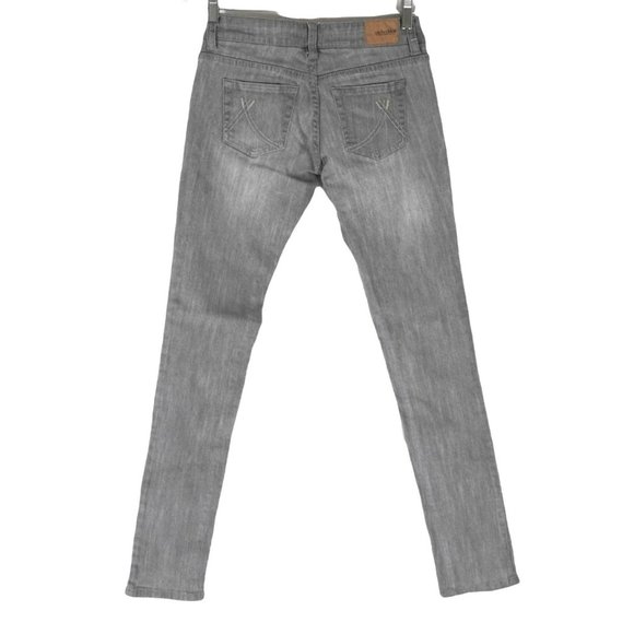 Anchor Blue Jeans Juniors Size 3 Gray Stretch Super Skinny Iris Low Rise - Picture 6 of 9